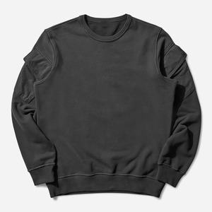 เสื้อสเวตเชิ้ตคอกลมลำลองสำหรับผู้ชายดีไซน์แขนกระเป๋าผ้าคอตตอนผสมระบายอากาศมีสไตล์สวมใส่สบายแบบ100% - Product Image 1