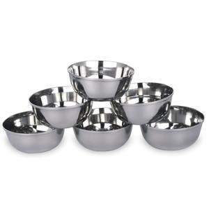 Cuenco de servicio decorativo de metal de forma redonda de aspecto fabuloso en color plateado para cuencos de servicio de comida y aperitivos de mesa de comedor - Product Image 2