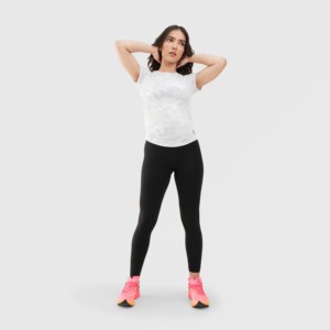 Camiseta Corta Ajustada para Mujer GA, de Alta Calidad, Transpirable, con Malla Blanca, Diseño Recortado, Ligera, de Manga Corta - Product Image 4