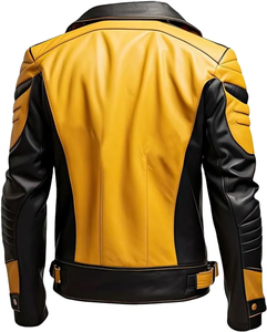 Diseño personalizado 100% chaqueta de carreras de cuero genuino chaqueta de invierno recortada de alta calidad parche bordado personalizado terminado - Product Image 2