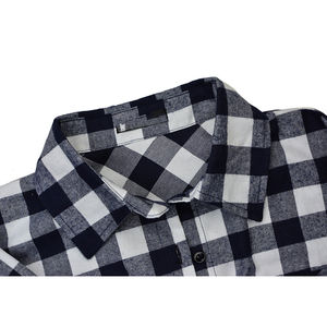 Camisa de franela informal personalizada para mujer con logotipo frontal de botón de manga larga y ancha - Product Image 2