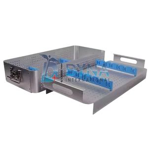 Plateau chirurgical de qualité supérieure Dynaintl DY-41776 certifié CE, 540*250*100 mm, boîte de stérilisation en aluminium et acier inoxydable pour instruments - Product Image 3