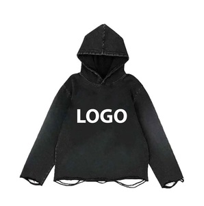 2025 Pakistan fait hommes de haute qualité en détresse sweats à capuche impression en relief approvisionnement en gros hiver taille 6XL - Product Image 5