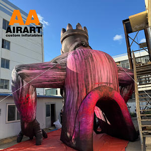 Túnel de monje de calavera inflable de nuevo estilo, túnel de monstruo de Halloween inflable gigante para Festival de DJ de música de película, decoración de escenario - Product Image 2