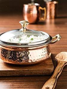 Juegos de servicio de comida Handi indio de acero de cobre de diseño martillado tradicional de 400ml para restaurantes de Hotel - Product Image 6