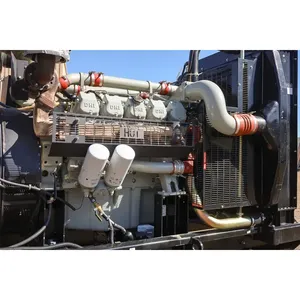 Groupe électrogène diesel industriel triphasé d'occasion 500 kW, sortie 480 V, châssis ouvert, alimentation de secours commerciale - Product Image 4