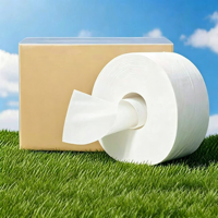 Papier toilette en rouleau jumbo, doux, absorbant, résistant, non fluorescent, imprimé, bon marché, logo personnalisé OEM / ODM