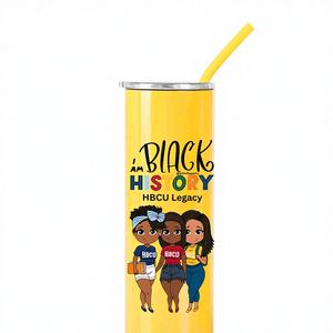 Vaso Térmico Delgado de Acero Inoxidable de 20 oz HBCU Legacy para Graduación y Regreso a Clases - Product Image 1