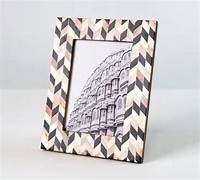 Marco de fotos con logotipo personalizado ecológico hecho a mano con incrustaciones de hueso con diseño duradero - Product Image 3