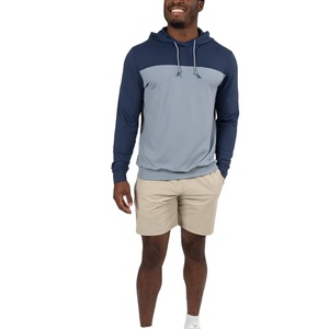Sweat-shirt à capuche décontracté pour homme à manches longues 100% coton Deux tons Streetwear Coupe régulière OEM Mode Hiver Respirant - Product Image 1