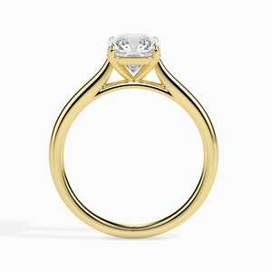 Bague de fiançailles en moissanite, vente en gros, coupe Asscher, solitaire, argent 925 avec plaqué or, bijoux fins pour les fêtes - Product Image 2