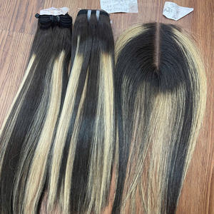 Cabello Humano Virgen Vietnamita de Doble Trama para Envío Directo, Liso, Color Rojo Vino con Mechas, Tejido de Cabello Humano en Todas las Longitudes - Product Image 4