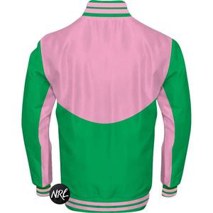 Chaquetas universitarias de satén informales para hombre con mangas estilo Letterman de béisbol con bordado de chenilla de alta calidad personalizadas al por mayor - Product Image 2