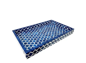 Bandeja de servicio elegante y ecológica con Incrustaciones de nácar hechas a mano de la mejor calidad al por mayor - Product Image 4