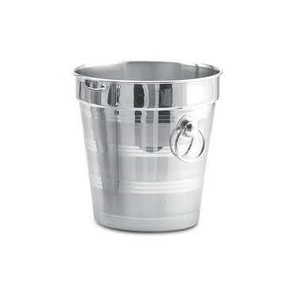 Seau à glace isolé en acier inoxydable à double paroi argenté avec couvercle, idéal pour les fêtes et les pique-niques - Product Image 1