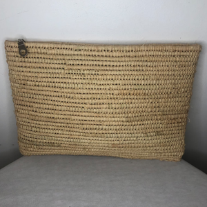 Pochette marocaine en paille faite à la main, pochette de maquillage, sac d'été en raphia fait à la main - Product Image 1