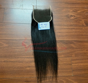 Cierre de encaje suizo HD recto natural 5x5 Cabello humano vietnamita virgen crudo Proveedores al por mayor - Product Image 6