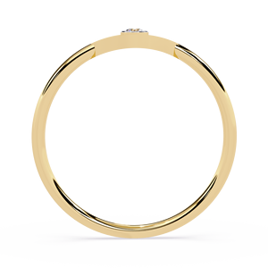 Bague minimaliste de fiançailles en or 18 carats avec diamant baguette véritable, faite à la main, élégante, bijoux fins pour mariage - Product Image 4