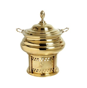 Plato de frotamiento de metal de acero inoxidable de calidad superior con asa y soporte perfecto para grandes eventos de catering - Product Image 2