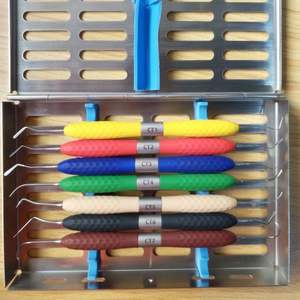 Juego de instrumentos de relleno compuesto dental, kit de herramientas restauradoras con mango de silicona manual - Product Image 2