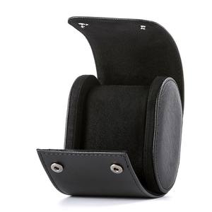 Boîte à montre en cuir PU rigide avec design cylindrique et fermeture à bouton - Product Image 6
