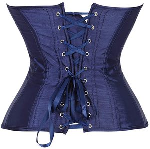 Corset en Satin bleu clair façonnage du corps Shapewear taille formateur Bustier lingerie amincissante pour les femmes Sexy tenue élégante - Product Image 6