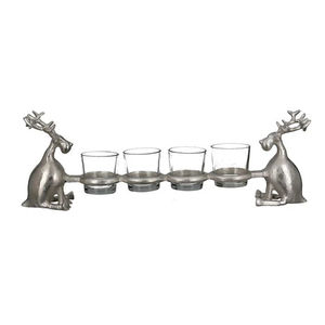 Bougeoirs en métal argenté élégants pour renne, bocaux à bougie personnalisables, décoration pour Noël, Pâques, nouveau look, design - Product Image 4
