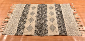 Tapis à tisser en coton à poils hauts Boho moderne Tapis à motif fantaisie pour salon chambre à coucher Décor Technique de pile coupée - Product Image 2