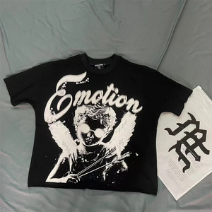 Camiseta RoughPlay Vintage Blanca Brillante de Manga Corta con Diamantes al por Mayor - Product Image 4