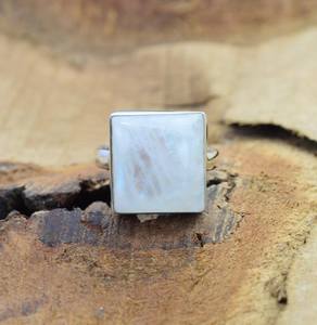 Rainbow Moonstone Ring 925 Sterling Silver Handmade Gemstone Jewelry Women Fashion Statement Ring Elegant Gift - Product Image 4