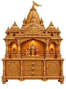 Traditioneller Sri Venkateshwara Balaji Holz-Pooja-Tempel Traditioneller Indischer Ram Darbar Holz-Pooja-Tempel Großer Holztempel - Product Image 2