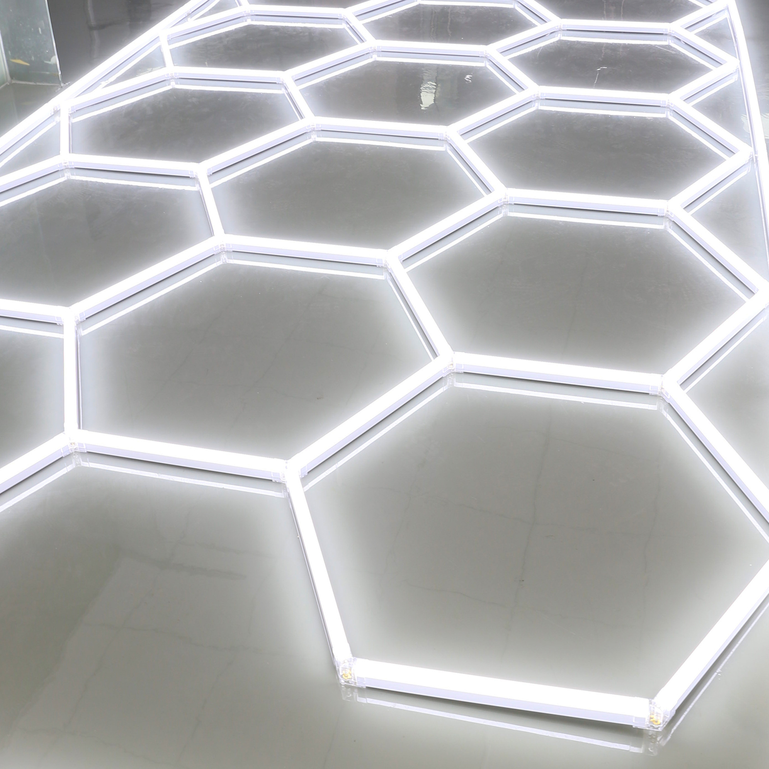 Commercial Work Light 42W Plastic Aluminum Honeycomb Lamp Lighting for Garage Hexagon LED Light for Workshop Gym