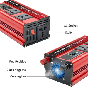 Convertisseur solaire portable HOULI AC 12V 24V DC vers 220V onde sinusoïdale pure 1600W 12V DC vers 110V AC 60 Hz 50 Hz pour usage domestique - Product Image 3