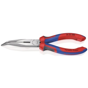 Pince à pêche à bec plat polie KNIPEX 200 mm avec poignées multi-composants inclinées à 40° - Product Image 1