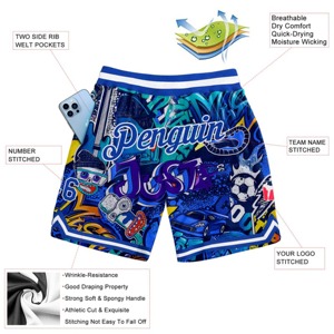"Durable and Breathable Sublimation Mesh <b>Shorts</b> - Custom Designs Available for Sports Teams and Gyms" - Product Image 2