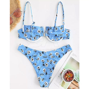 Women <b>Bikini</b> <b>Set</b> Panty And Bra Seamless Bra For Women Hot Selling New Printed Beachwear For Sale <b>String</b> <b>Bikini</b> Swimwear - Product Image 3