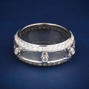 Elegante conjunto de compromiso y boda Impresionante banda 14kt Oro sólido Diamantes cultivados en laboratorio Accesorio perfecto para el anillo moderno - Product Image 3