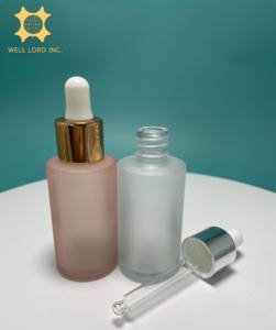 Frasco de cristal cilíndrico cuentagotas de 30ml personalizado para cosméticos para el cuidado de la piel logotipo personalizable diseño de color Sello de tapa de rosca para crema facial - Product Image 4