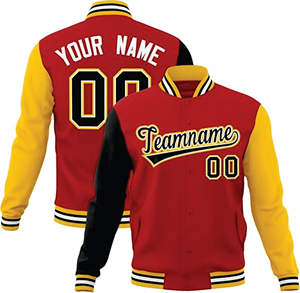 Chaqueta universitaria de invierno personalizada para hombre, chaqueta con letras de béisbol larga con bordado de chenilla y manga de cuero, cuerpo de lana, estilo callejero - Product Image 1