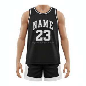 Conjunto de Uniforme de Baloncesto con Números y Patrón Impresos Digitalmente con Logotipo Personalizado, para Hombres Adultos, de Poliéster Transpirable, Duradero y de Alta Elasticidad - Product Image 1