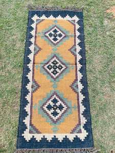 Latest Collection Vintage Wool Jute Kilim <b>Rugs</b> Embroidered Floral Design Floor Carpet for Home Hand Woven Jute Wool <b>Rug</b> - Product Image 5