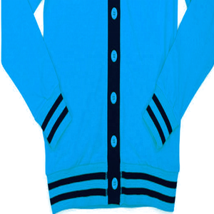 Suéter cárdigan de punto universitario de manga larga - Product Image 6