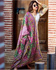 Nuevo diseño de lujo indio Banjara chales antiguo hecho a mano 100% seda pesado espejo trabajo bordado mujeres étnico largo todas las estaciones - Product Image 6