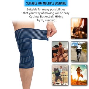 Logo personnalisé Powerlifting Genouillère Wraps Strap Heavy Duty Power Lifting Genou Wraps compression Workout Gym Accessoires - Product Image 3