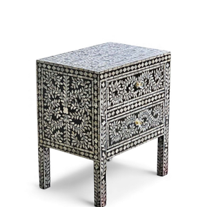 Armoire élégante et moderne en nacre, incrustation artisanale, rangement pour salon, intérieur de maison haut de gamme - Product Image 3