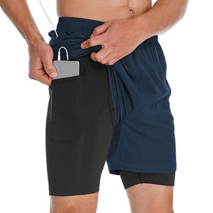 กางเกงขาสั้นเบอร์มิวดาสำหรับผู้ชายกางเกงขาสั้น5นิ้วสำหรับออกกำลังกายฟิตเนสสะท้อนแสงทำจากโพลีเอสเตอร์100% โลโก้ได้ตามต้องการ - Product Image 2