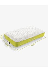 Viscofoam Galaxy Motion Orthopedic <b>Pillow</b> Soft <b>Hardness</b> Green Colour 65x40x15 cm - Product Image 6