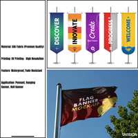 Bannière en tissu de soie avec impression UV personnalisée |   Fanion suspendu imperméable et drapeau en soie enroulable pour la publicité