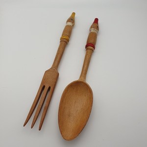 Ensemble de couverts en bois léger, bords lisses, ustensiles en bois naturel pour les repas quotidiens et les pique-niques - Product Image 6