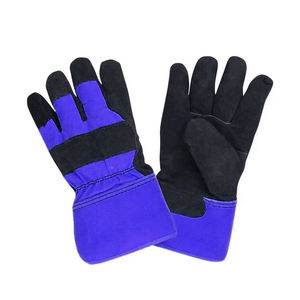 Gants de travail en cuir vente en gros Construction antidérapante Gants de travail enduits de latex froissés de sécurité industrielle à usage intensif - Product Image 6